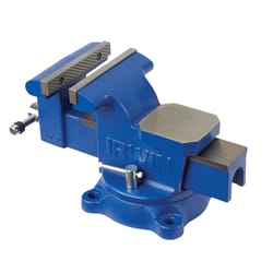 Irwin 5 in. Steel Workshop Bench Vise Swivel Base