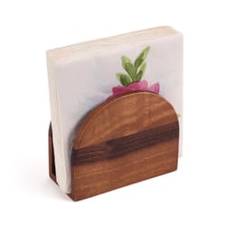 Kalmar Home Napkin Holder Acacia Wood Brown