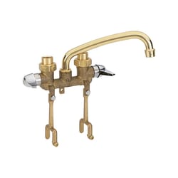 Homewerks Brass Industrial Two-Handle Bathroom Sink Faucet 3 3/8 in.