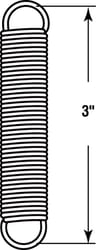 Prime-Line 3 in. L X 9/16 in. D Extension Spring 2 pk