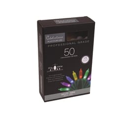 Celebrations Platinum LED T5 Multicolored 50 ct String Christmas Lights 25 ft.