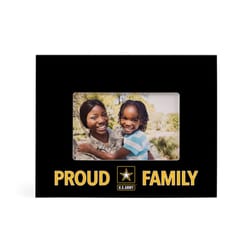 PGD Proud Army Family Black Wood Picture Frame 7.63 in. H X 9.63 in. W