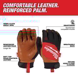 Milwaukee Leather Performance Goatskin Work Gloves Orange L 1 pair