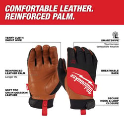 Milwaukee Leather Performance Goatskin Work Gloves Orange L 1 pair