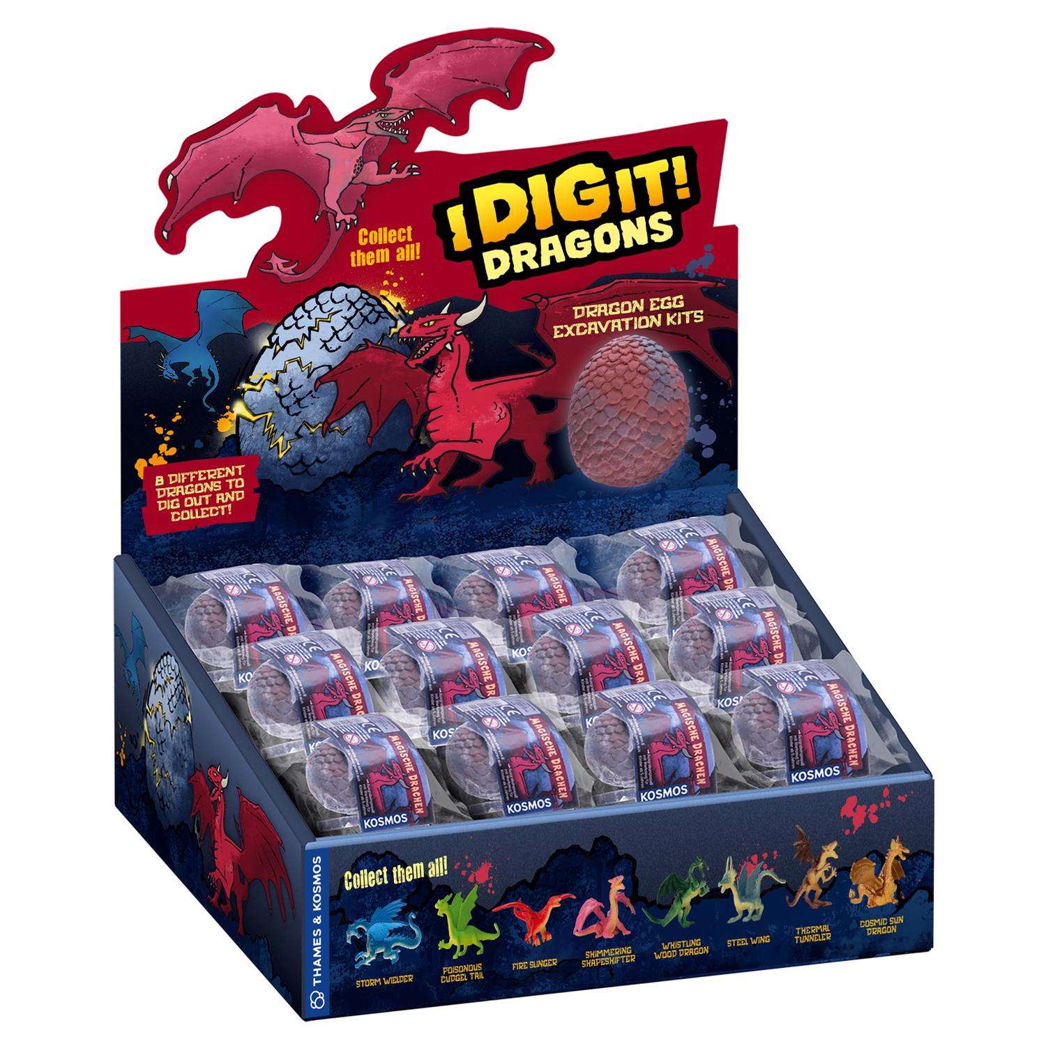Thames & Kosmos I Dig It Dragon Egg Excavation Kit Plastic Red Ace