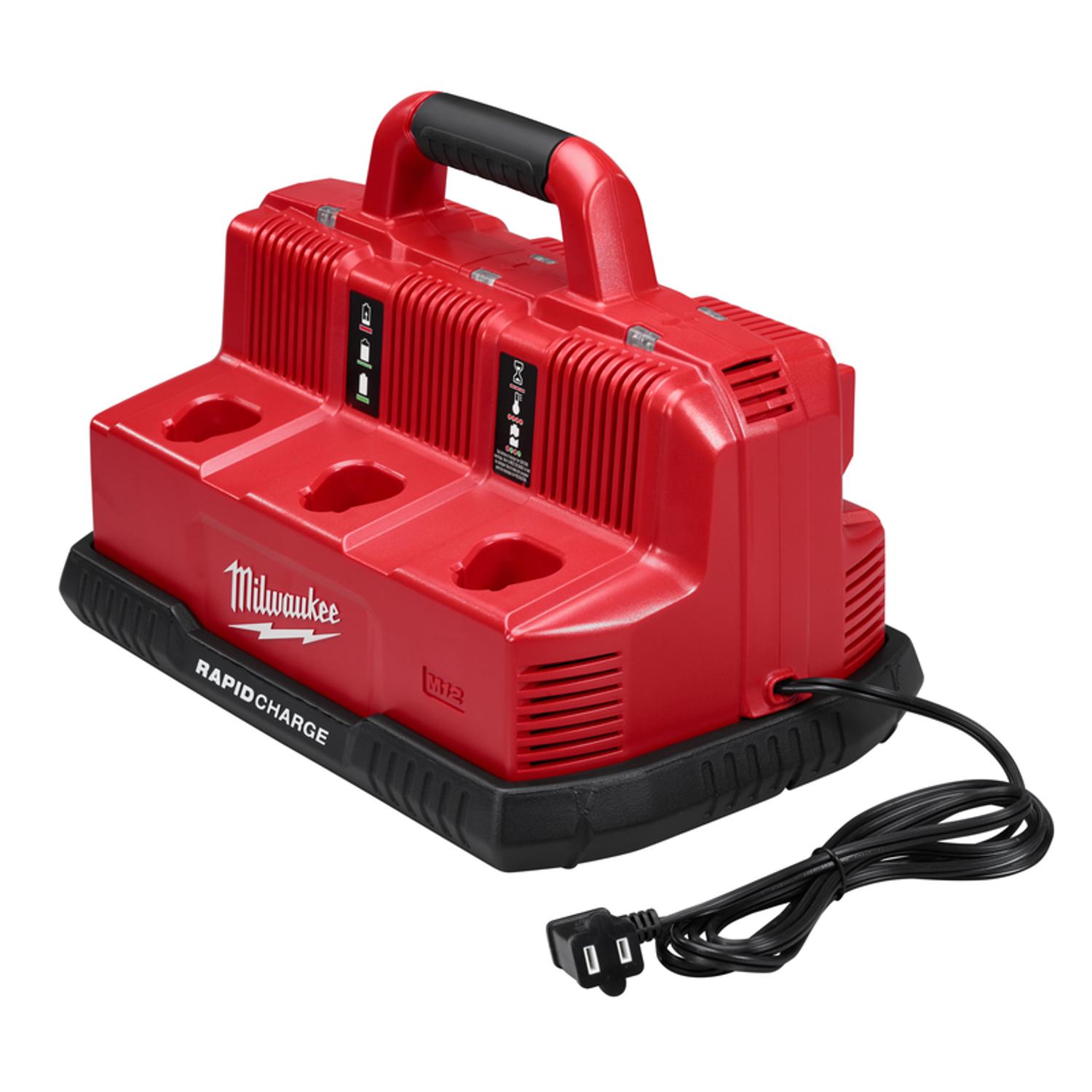 Milwaukee M18/M12 18 V Lithium-Ion 6-Port Rapid Charging Station 1 Pc ...