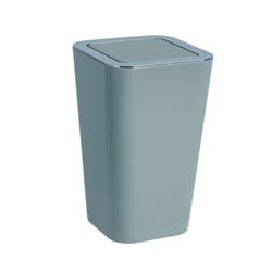 Wenko Candy 1.6 gal Gray Plastic Swing Cover Wastebasket