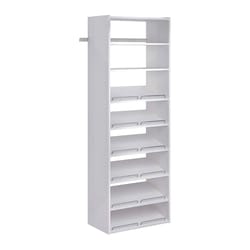 Easy Track 24 in. W X 14 in. D White Wood Shelf