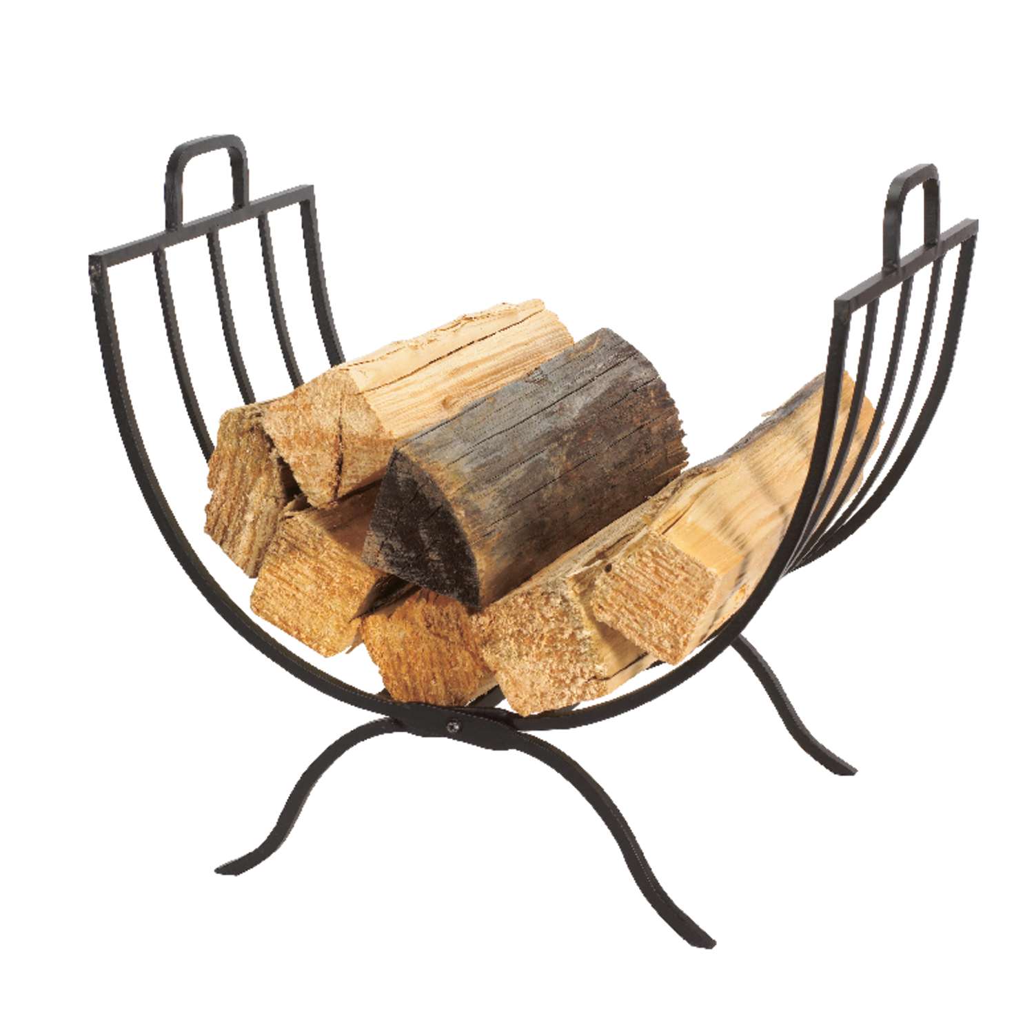 Panacea Black Matte Steel Log Rack - Ace Hardware