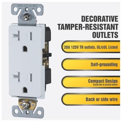 Faith 20 amps 125 V White GFCI Outlet 10 pk