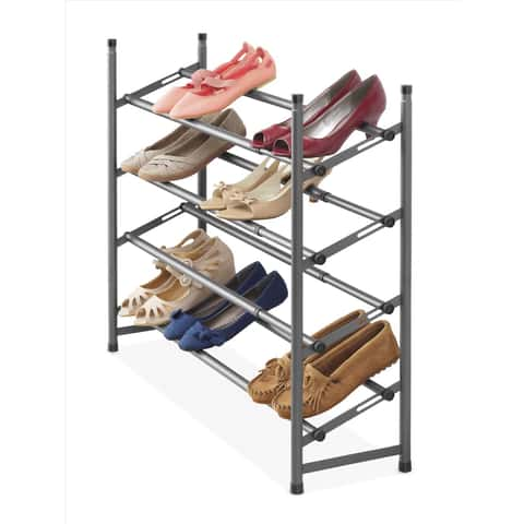 Whitmor 27 in. H X 9.12 in. W X 46 in. L Metal Floor Shoe Rack Mfr 6905 8388 Ace Hardware