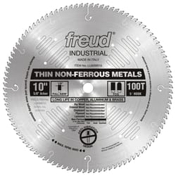 Freud 10 in. D X 5/8 in. Non-Ferr Metal TiCo Hi-Density Carbide Circular Saw Blade 100 teeth 1 pk