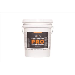 C+K Contractor Pro Semi-Gloss Tint Base Ultra White Base Paint Exterior 5 gal
