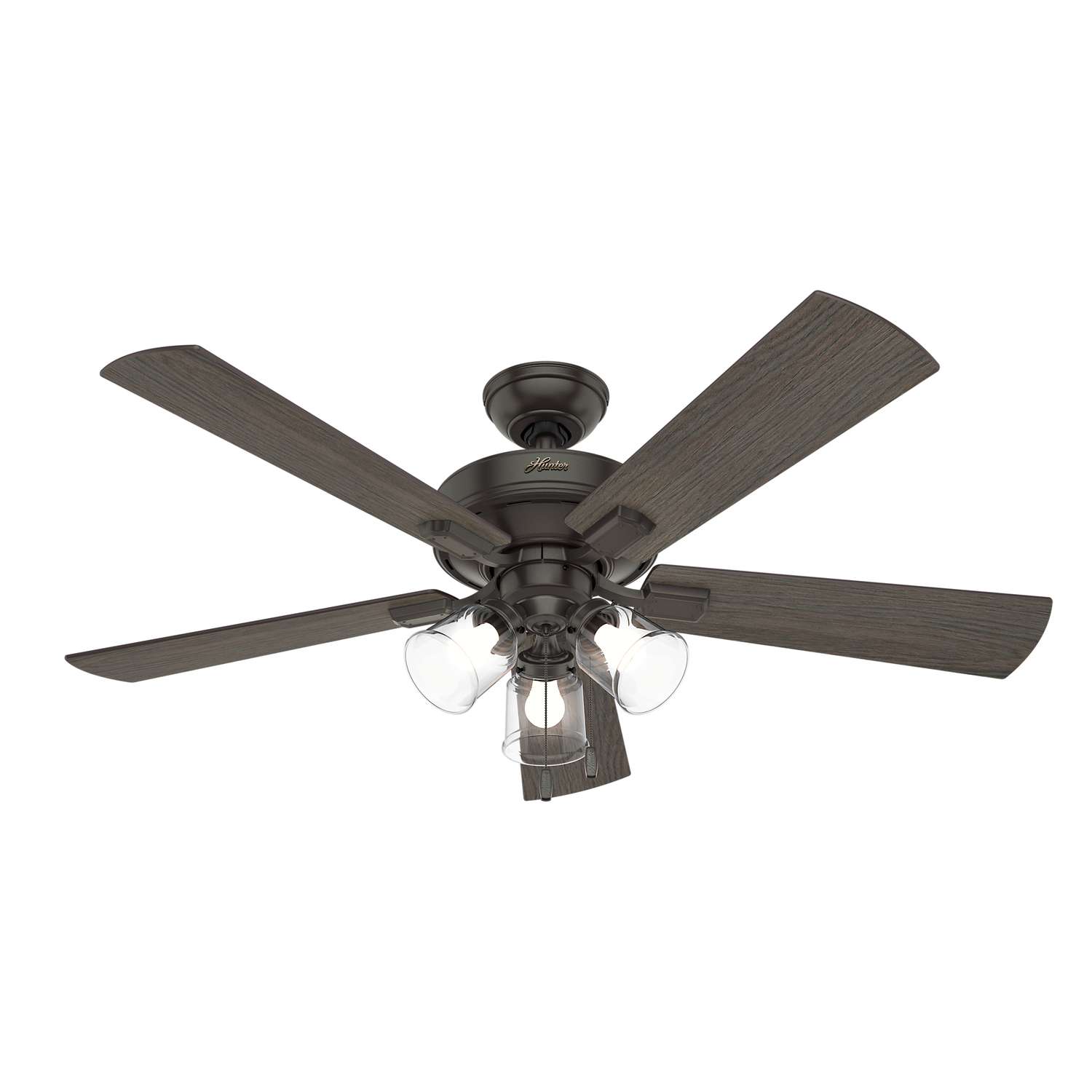 Hunter Crestfield 52 in. Bronze LED Indoor Ceiling Fan Ace Hardware
