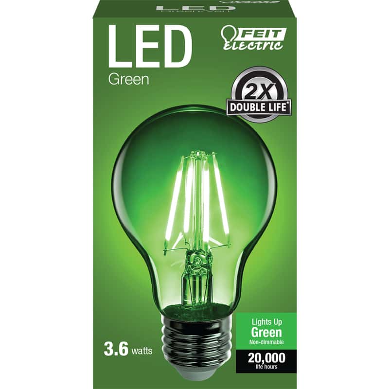 Feit Electric A19 E26 Medium Filament Led Bulb Green 30 Watt Equivalence 1 Pk Ace Hardware