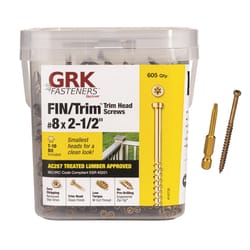 GRK Fasteners No. 8 X 2-1/2 in. L Star Coated W-Cut Screws 605 pk