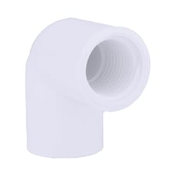Charlotte Pipe Schedule 40 1/2 in. FPT X 1/2 in. D FPT PVC Elbow 1 pk