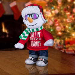 Gemmy Multicolored Chillin' With My Snowmies Indoor Christmas Decor 14.17 in.