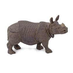 Safari Ltd. Wild Safari Indian Rhino Toy Gray