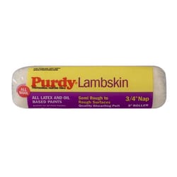 Purdy Lambskin Wool 9 in. W X 3/4 in. Regular Paint Roller Cover 1 pk