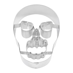 R&M International 3 in. L Skull Cookie Cutter Silver 1 pc