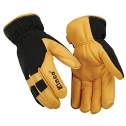 Kinco Men's Indoor/Outdoor Thermal Work Gloves Black/Yellow L 1 pair