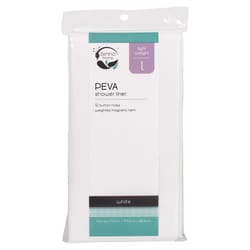 Zenna Home 72 in. H X 70 in. W White Solid Shower Curtain Liner PEVA