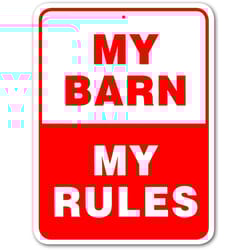 Noble Beasts Graphics English White Novelty Sign 12 in. H X 9 in. W