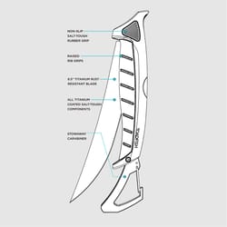 Toadfish Stowaway 8.5 in. L Stainless Steel Fillet Knife 1 pc