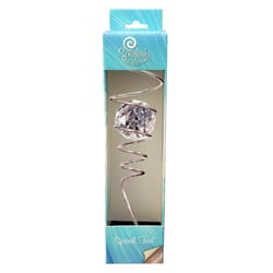 Spinfinity Designs Multi-color Stainless Steel 11 in. Silver Clear Tail Outdoor Spinner