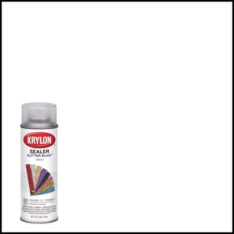Krylon Glitter Blast Spray Paint Sealer, Clear, 5-3/4-oz