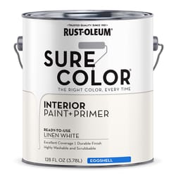 Rust-Oleum Sure Color Eggshell Linen White Water-Based Paint + Primer Interior 1 gal