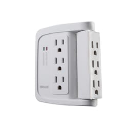 Woods Grounded 6 outlets Outlet Adapter Surge Protection 1 pk