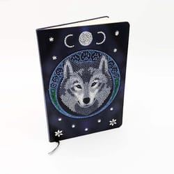Crystal Art Lunar Wolf Notebook Kit Multicolored
