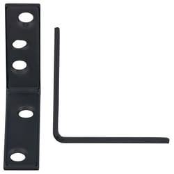 Hampton 2 in. H X 5/8 in. W X 2 in. D Black Steel Inside L Corner Brace