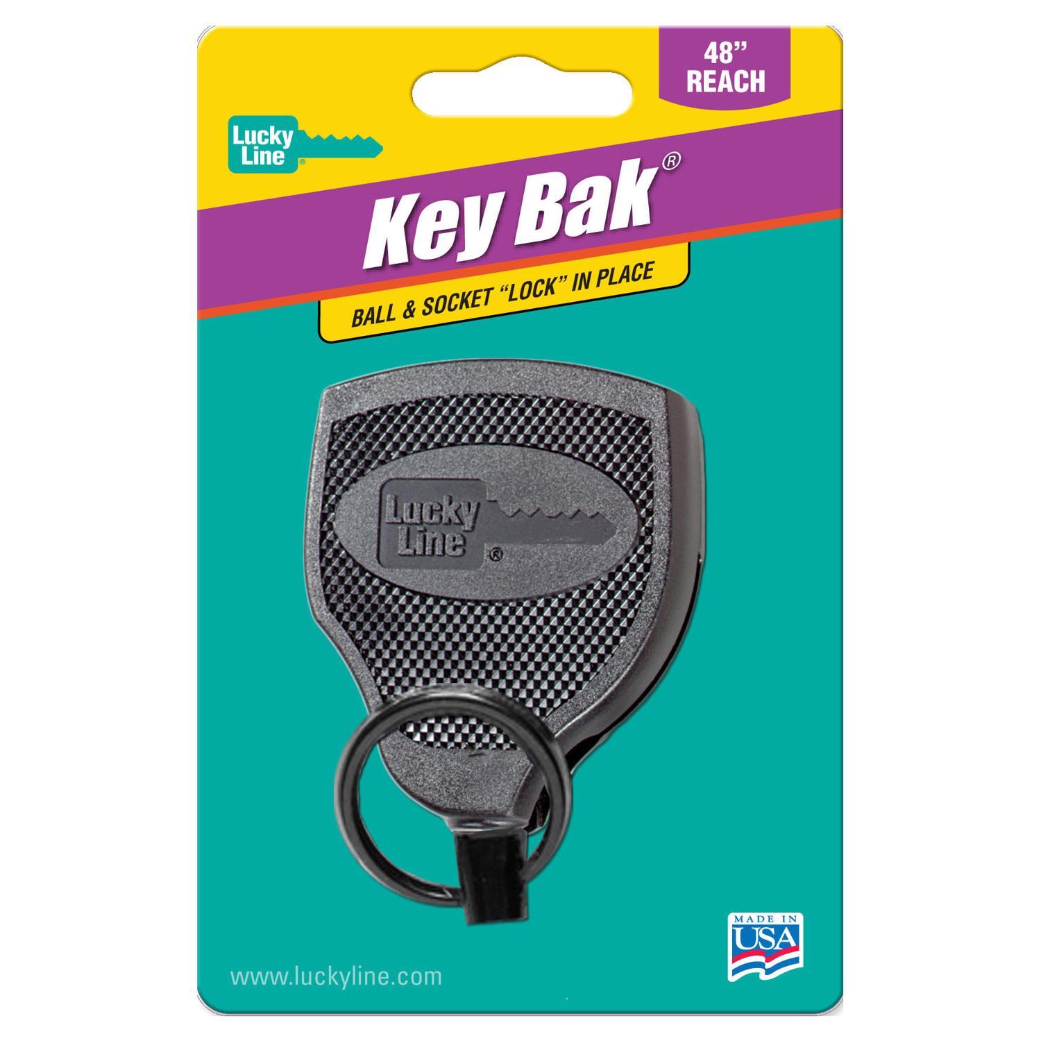 Lucky Line Key Bak Plastic Black Clip on Key Reel Mfr# 43651