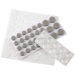 Softtouch Plastic Self Adhesive Protective Pad Round Assorted in. W 80 pk