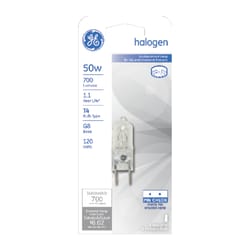 GE Edison 50 W T4 Specialty Halogen Bulb 700 lm Soft White 1 pk