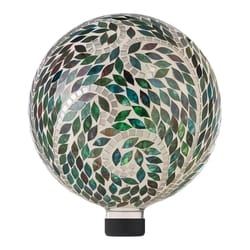 Alpine Multicolored Glass 12 in. H Mosaic Scroll Gazing Ball