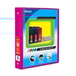Bazic Products 1 in. W X 9.96 in. L 3-Ring Fuschia View Binder