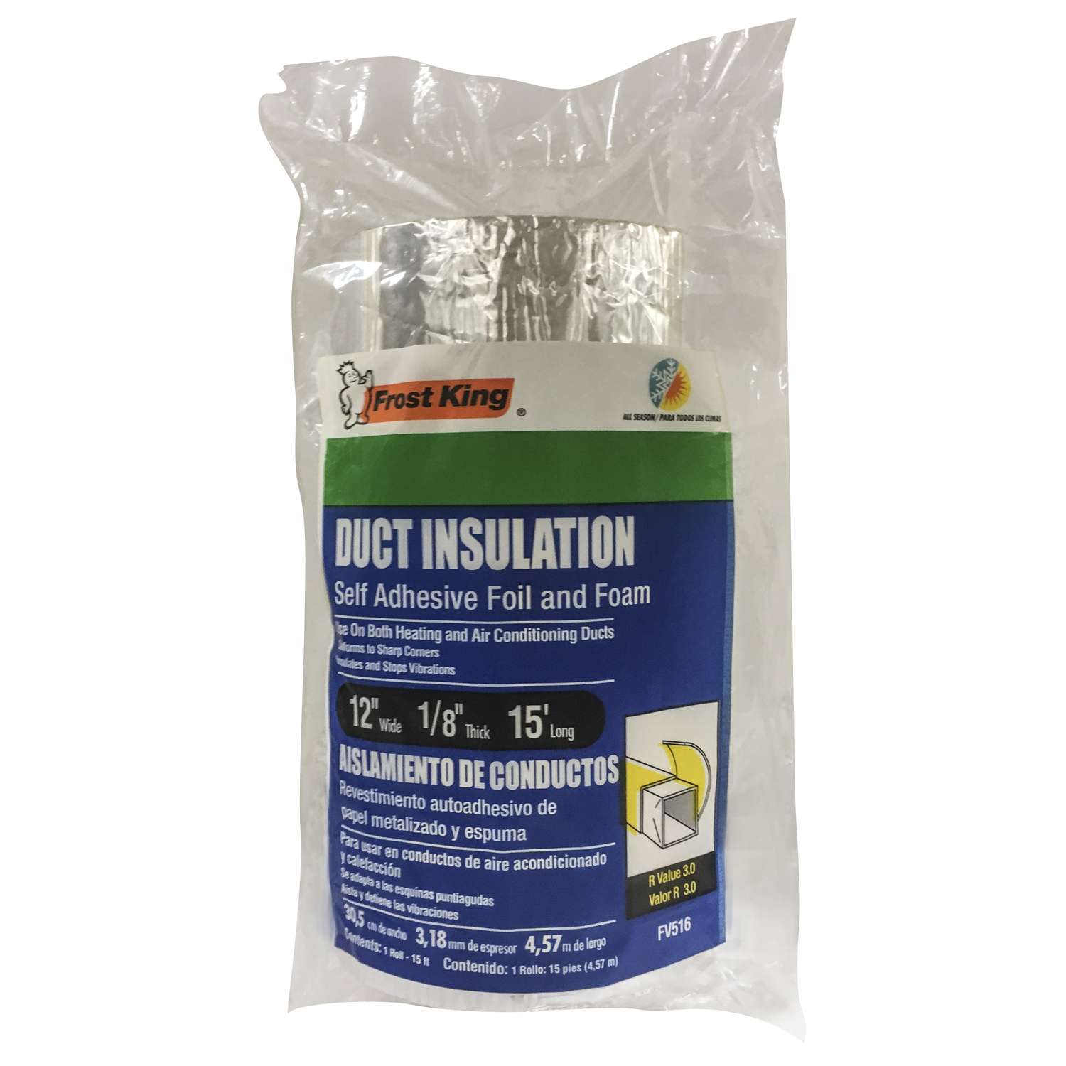 Frost King Foil Backed Fiberglass Pipe Wrap Insulation