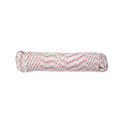 Koch 1/4 in. D X 50 ft. L Red/White Diamond Braided Polyester Rope