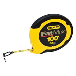 Stanley FatMax 100 ft. L X 0.38 in. W Compact Wide Blade Long Tape Measure 1 pk