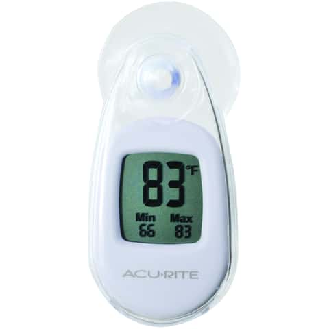 AcuRite Digital Wired Outdoor Black Thermometer in the Thermometer Clocks  department at