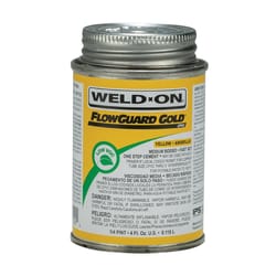 Weld-On FlowGuard Gold Yellow Solvent Cement For CPVC 4 oz