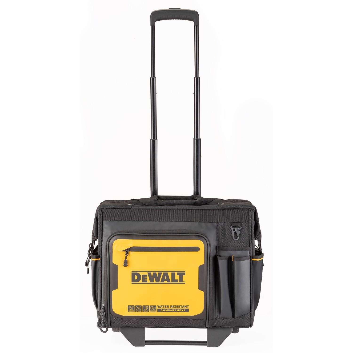 DEWALT Black- Yellow Polyester 7.75-in Zippered Backpack in the Tool Bags  department at