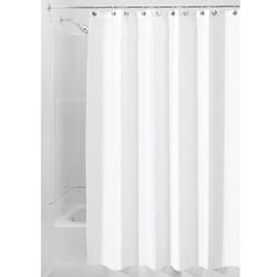 iDesign 96 in. H X 72 in. W White Shower Curtain Liner Polyester
