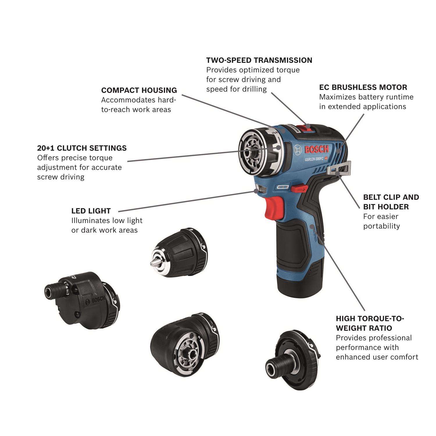 Bosch 12V Max 3/8 Angle Drill Kit