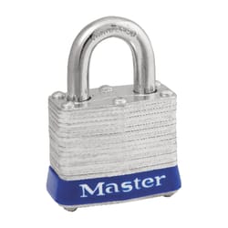 Master Lock 1-5/16 in. H X 1-9/16 in. W Laminated Steel Pin Tumbler Exterior Padlock