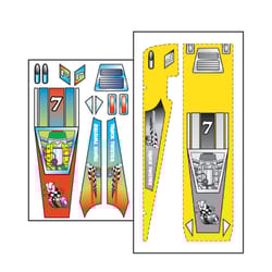 PineCar Stick On Decals Multicolored